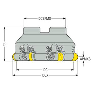 Seco Tools 00023751 | R220.70-0100-09-8 100.00mm Diameter x 50.00mm Functional Length Indexable Copy Face Mill