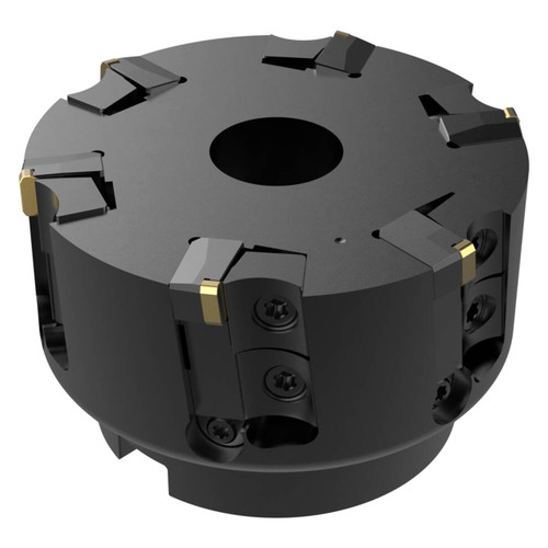 Seco Tools 00063814 | R220.68-0063-T16C-4 63.00mm Diameter x 14.00mm Depth of Cut x 63.00mm Functional Length -6 Degree Rake Radial Angle Face Mill for Triangle Insert