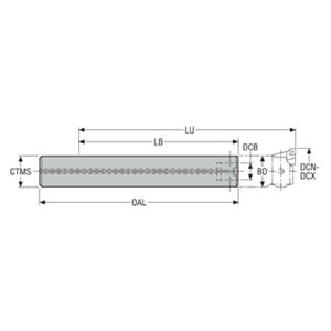 Seco Tools 00086935 | M4011608 16.00mm Diameter x 150.00mm OAL Boring Head Shank