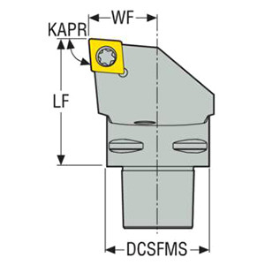 Seco Tools 00094261 | C5-SCLCL-35060-09 95.00mm Diameter x 60.00mm Functional Length x 35.00mm Functional Width x 95 Degree Cutting Edge Angle Modular Turning Head