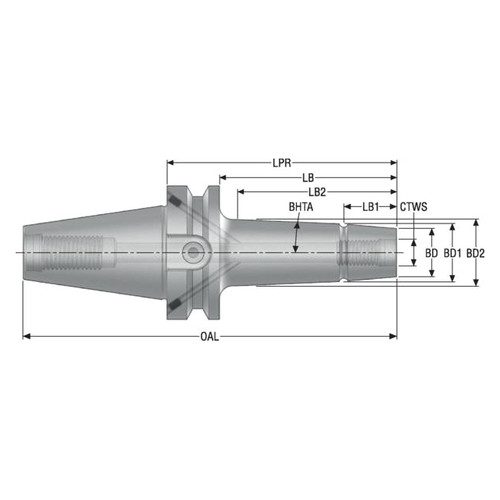 Seco Tools 02444382 | E341658201695 30.00mm Diameter x 196.80mm OAL End Mill Holder