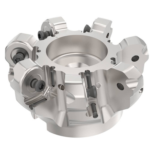 Seco Tools 02670229 | R220.48-0100-09-07SA 100.00mm Diameter x 6.00mm Depth of Cut x 50.00mm Functional Length -8 Degree Rake Radial Angle Indexable Face Mill Cutter