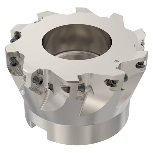 Seco Tools 02677581 | R220.69-0080-12-10AN 80.00mm Diameter x 11.00mm Depth of Cut x 50.00mm Functional Length -4.1 Degree Rake Radial Angle Indexable Square-Shoulder Face Mill
