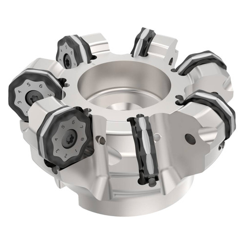 Seco Tools 02685793 | R220.48-02.50-09-05SA 63.00mm Diameter x 6.00mm Depth of Cut x 40.00mm Functional Length -8 Degree Rake Radial Angle Indexable Face Mill Cutter
