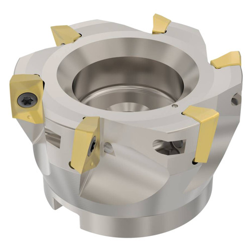 Seco Tools 02691827 | R220.69-0080-18-6AN 80.00mm Diameter x 17.00mm Depth of Cut x 50.00mm Functional Length -5.4 Degree Rake Radial Angle Indexable Square-Shoulder Face Mill