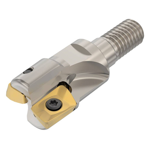 Seco Tools 02772627 | R217.69-00.62-08RE-10-2A M8 Thread Size x 15.88mm Diameter x 9.00mm Maximum Cutting Depth x 23.00mm Functional Length x 3 Degree Rake Angle Indexable Square-Shoulder End Mill