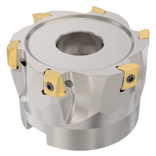 Seco Tools 02827549 | R220.94-0063-08-6A 63.00mm Diameter x 8.00mm Depth of Cut x 40.00mm Functional Length -22.5 Degree Rake Radial Angle Indexable Square-Shoulder Face Mill