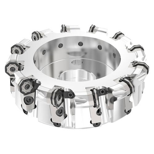 Seco Tools 02883046 | R220.48-8160-09-10CS 160.00mm Diameter x 6.00mm Depth of Cut x 80.00mm Functional Length -8 Degree Rake Radial Angle Indexable Face Mill Cutter