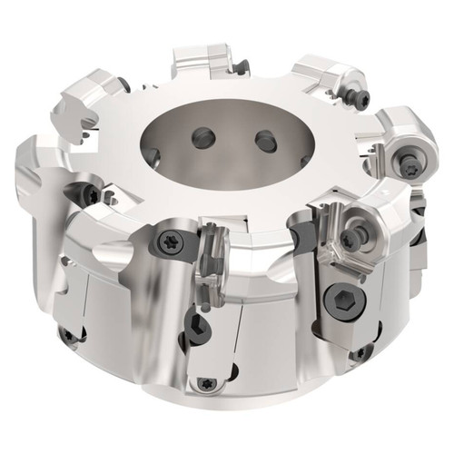 Seco Tools 02883050 | L220.48-0125-09-08CS 125.00mm Diameter x 6.00mm Depth of Cut x 80.00mm Functional Length -8 Degree Rake Radial Angle Indexable Face Mill Cutter