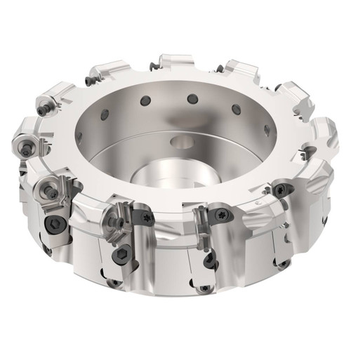 Seco Tools 02883055 | R220.48-808.00-09-12CS 200.00mm Diameter x 6.00mm Depth of Cut x 80.00mm Functional Length -8 Degree Rake Radial Angle Indexable Face Mill Cutter