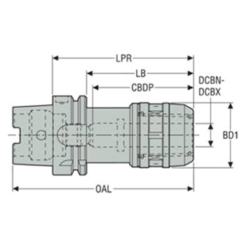Seco Tools 02886406 | HSK125A-UMC4.53-1000 59.50mm Body Diameter x 87.20mm Body length Milling Chuck
