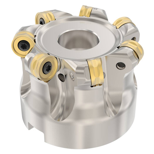 Seco Tools 03092087 | R220.28-0066-06.7A 54.00mm Diameter x 6.00mm Depth of Cut x 50.00mm Functional Length -10 Degree Rake Radial Angle Double Sided Copy Mill Round Insert