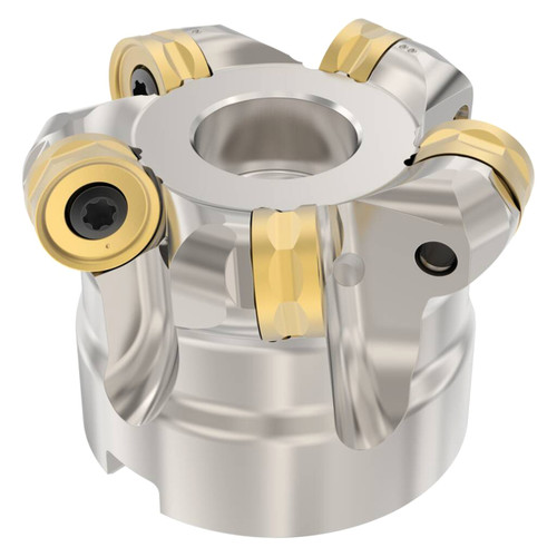 Seco Tools 03092092 | R220.28-02.00-06-5A 38.80mm Diameter x 6.00mm Depth of Cut x 38.10mm Functional Length -10 Degree Rake Radial Angle Double Sided Copy Mill Round Insert