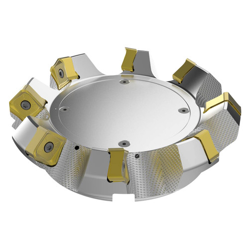 Seco Tools 03156813 | R220.54-8160-22-8A 160.00mm Diameter x 9.00mm Depth of Cut x 63.00mm Functional Length -7 Degree Rake Radial Angle Double QuattroMill Face Mill