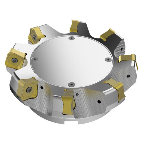 Seco Tools 03156818 | R220.56-8160-22-8A 160.00mm Diameter x 11.00mm Depth of Cut x 63.00mm Functional Length -7 Degree Rake Radial Angle Double QuattroMill Face Mill