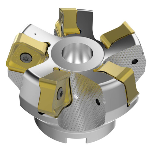 Seco Tools 03157447 | R220.56-0080-22-5A 80.00mm Diameter x 11.00mm Depth of Cut x 63.00mm Functional Length -7 Degree Rake Radial Angle Double QuattroMill Face Mill