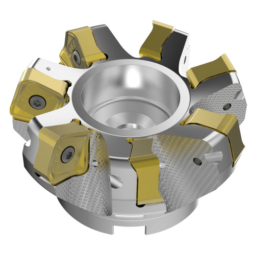 Seco Tools 03157448 | R220.56-0100-22-7A 100.00mm Diameter x 11.00mm Depth of Cut x 63.00mm Functional Length -7 Degree Rake Radial Angle Double QuattroMill Face Mill