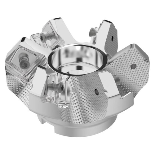 Seco Tools 03157469 | R220.54-0080-22-6A 80.00mm Diameter x 9.00mm Depth of Cut x 63.00mm Functional Length -7 Degree Rake Radial Angle Double QuattroMill Face Mill