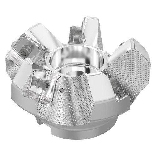 Seco Tools 03157473 | R220.54-03.00-22-5A 80.00mm Diameter x 9.00mm Depth of Cut x 63.00mm Functional Length -7 Degree Rake Radial Angle Double QuattroMill Face Mill
