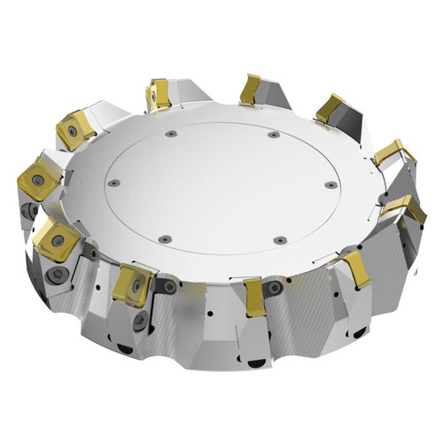 Seco Tools 03167769 | R220.54-8250-22-11CS 250.00mm Diameter x 9.00mm Depth of Cut x 80.00mm Functional Length -7 Degree Rake Radial Angle Double QuattroMill Face Mill