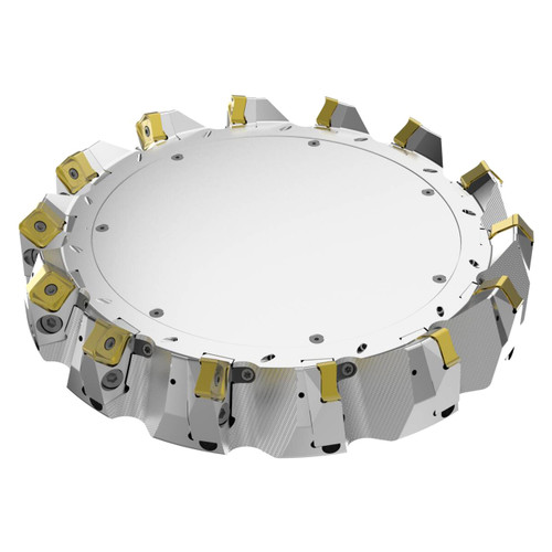 Seco Tools 03167770 | R220.54-8315-22-14CS 315.00mm Diameter x 9.00mm Depth of Cut x 80.00mm Functional Length -7 Degree Rake Radial Angle Double QuattroMill Face Mill