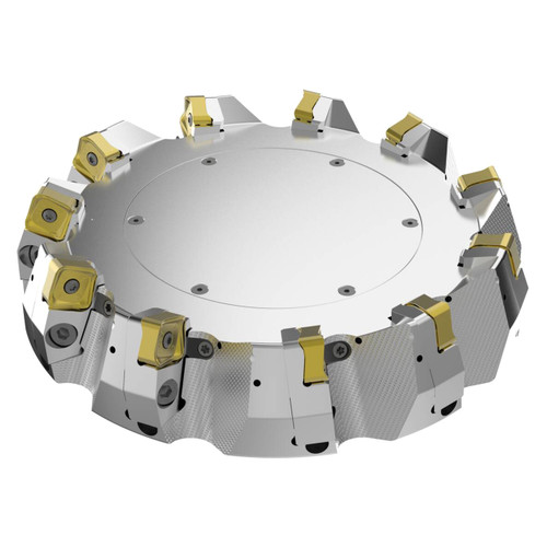 Seco Tools 03167778 | R220.56-810.00-22-11C 250.00mm Diameter x 11.00mm Depth of Cut x 80.00mm Functional Length -7 Degree Rake Radial Angle Double QuattroMill Face Mill