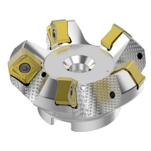 Seco Tools 03213637 | R220.54-02.50-14-5A 63.00mm Diameter x 6.00mm Depth of Cut x 40.00mm Functional Length -7 Degree Rake Radial Angle Double QuattroMill Face Mill