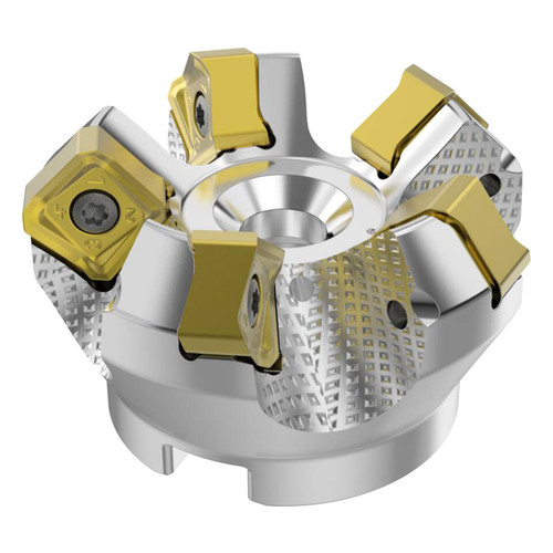 Seco Tools 03213643 | R220.54-02.00-14-5A 50.00mm Diameter x 6.00mm Depth of Cut x 40.00mm Functional Length -7 Degree Rake Radial Angle Double QuattroMill Face Mill