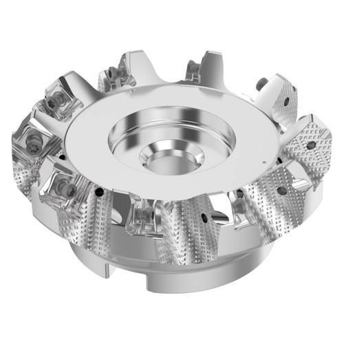 Seco Tools 03213646 | R220.54-04.00-14-10A 100.00mm Diameter x 6.00mm Depth of Cut x 50.00mm Functional Length -7 Degree Rake Radial Angle Double QuattroMill Face Mill