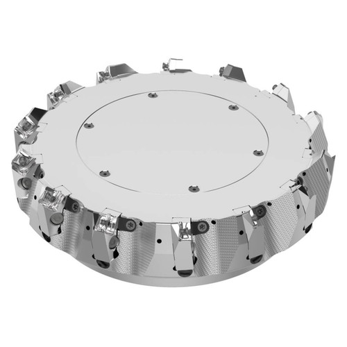 Seco Tools 03213789 | R220.54-8250-14-14CA 250.00mm Diameter x 6.00mm Depth of Cut x 80.00mm Functional Length -7 Degree Rake Radial Angle Double QuattroMill Face Mill