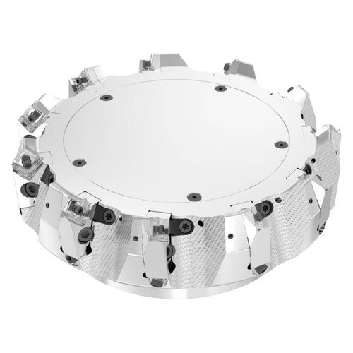 Seco Tools 03213792 | R220.54-808.00-14-11CA 200.00mm Diameter x 6.00mm Depth of Cut x 80.00mm Functional Length -7 Degree Rake Radial Angle Double QuattroMill Face Mill
