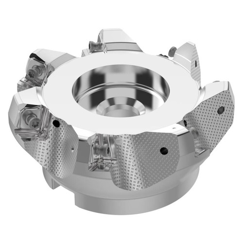 Seco Tools 03241898 | R220.56-0100-14-7A 100.00mm Diameter x 8.00mm Depth of Cut x 50.00mm Functional Length -7 Degree Rake Radial Angle Double QuattroMill Face Mill