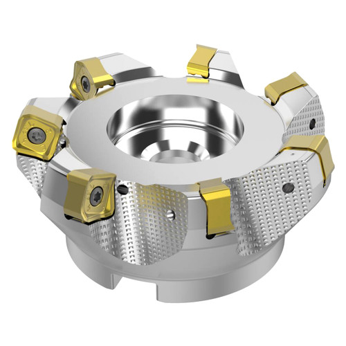 Seco Tools 03241912 | R220.56-04.00-14-7A 100.00mm Diameter x 8.00mm Depth of Cut x 50.00mm Functional Length -7 Degree Rake Radial Angle Double QuattroMill Face Mill