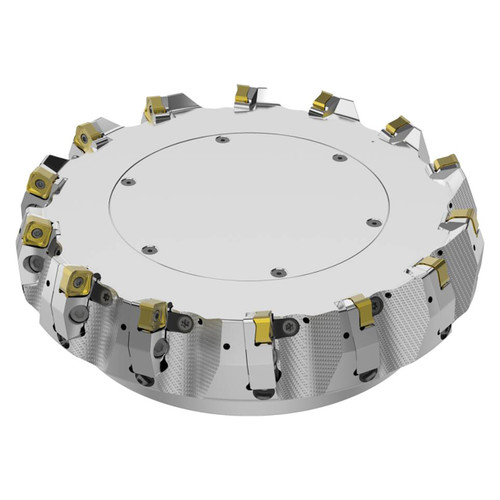 Seco Tools 03245960 | R220.56-8250-14-14CA 250.00mm Diameter x 8.00mm Depth of Cut x 80.00mm Functional Length -7 Degree Rake Radial Angle Double QuattroMill Face Mill