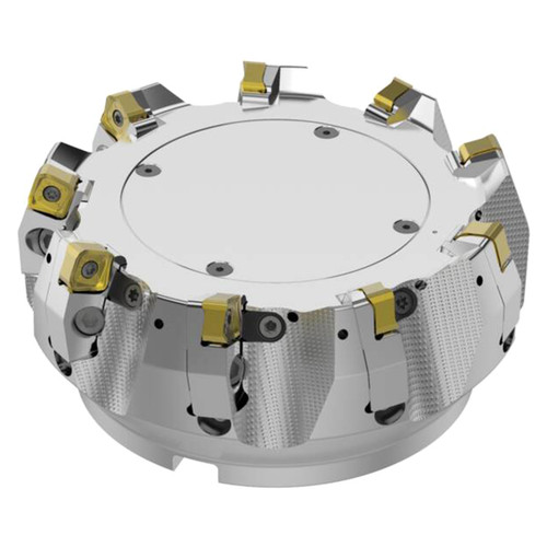 Seco Tools 03245962 | R220.56-06.00-14-9CA 160.00mm Diameter x 8.00mm Depth of Cut x 80.00mm Functional Length -7 Degree Rake Radial Angle Double QuattroMill Face Mill