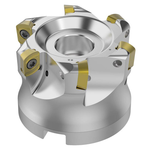 Seco Tools 03252423 | R220.21-0066-LP09.6A 53.10mm Diameter x 1.87mm Depth of Cut x 50.00mm Functional Length -5 Degree Rake Radial Angle Indexable High-Feed End Mill