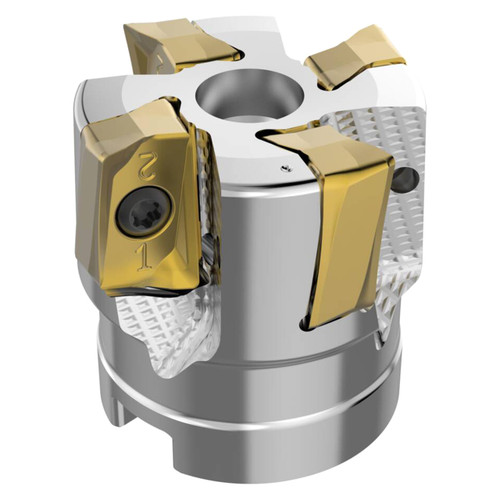 Seco Tools 03290238 | R220.64-0040-ZO16-4A 40.00mm Diameter x 15.00mm Depth of Cut x 40.00mm Functional Length -20.6 Degree Rake Radial Angle Indexable Square-Shoulder Face Mill