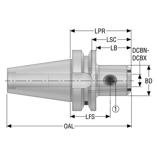 Seco Tools 03301730 | BT30TFAD-EM16-060-L1 48.00mm Diameter x 108.40mm OAL End Mill Holder