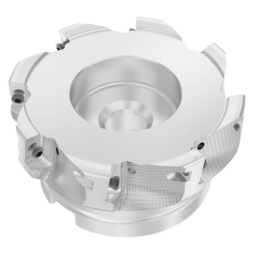 Seco Tools 03336119 | R220.69-0080-XO16-8A 80.00mm Diameter x 15.00mm Depth of Cut x 50.00mm Functional Length -4.42 Degree Rake Radial Angle Indexable Square-Shoulder Face Mill
