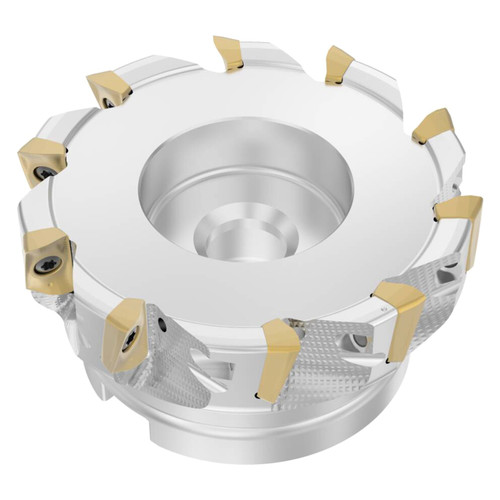 Seco Tools 03336122 | R220.69-0100-XO16-10A 100.00mm Diameter x 15.00mm Depth of Cut x 50.00mm Functional Length -4.37 Degree Rake Radial Angle Indexable Square-Shoulder Face Mill