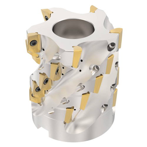 Seco Tools 10067012 | R220.69-0080-071-XO16.5A 80.00mm Diameter x 71.00mm Maximum Cutting Depth x 95.00mm Functional Length x 90 Degree Cutting Edge Angle 5 Flute Indexable Square-Shoulder End Mill