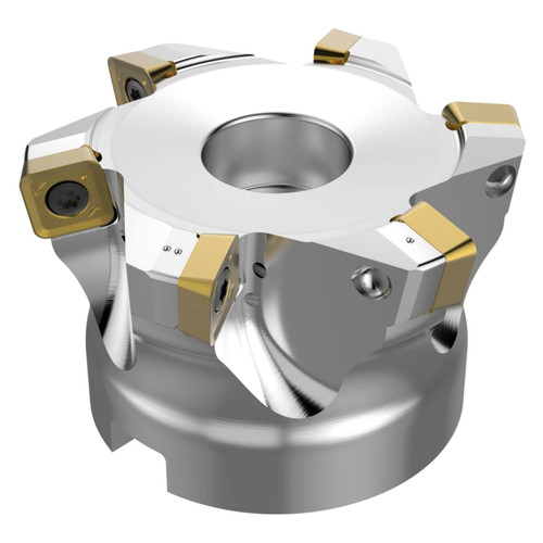 Seco Tools 10097567 | R220.21-0063-SP10.6A 46.70mm Diameter x 1.10mm Depth of Cut x 40.00mm Functional Length -4 Degree Rake Radial Angle Indexable High-Feed End Mill
