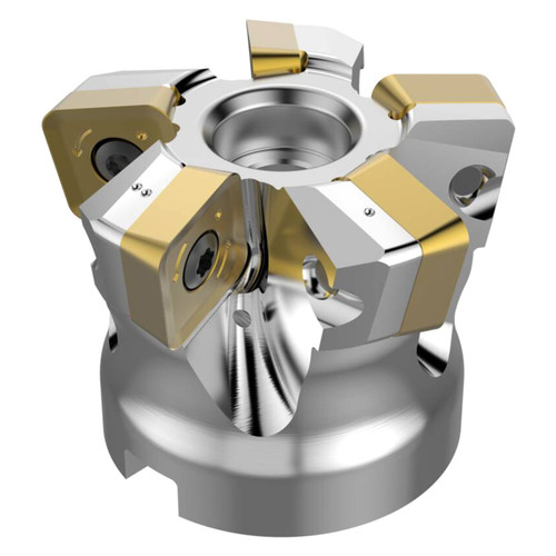 Seco Tools 10097579 | R220.21-0063-SP18.5A 33.70mm Diameter x 2.50mm Depth of Cut x 50.00mm Functional Length -4.5 Degree Rake Radial Angle Indexable High-Feed End Mill