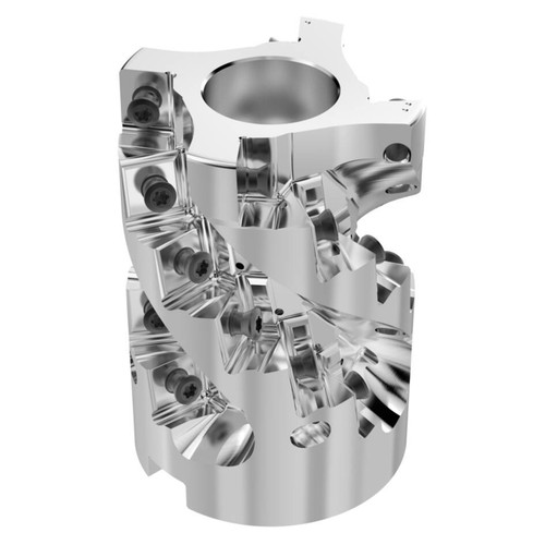 Seco Tools 10127494 | R220.81-0063-068-SNAC15.4KA 63.00mm Diameter x 68.00mm Maximum Cutting Depth x 90.00mm Functional Length x 90 Degree Cutting Edge Angle 4 Flute Indexable Square-Shoulder End Mill