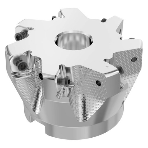 Seco Tools 10134779 | R220.88-0080-12-7SAP 80.00mm Diameter x 9.00mm Depth of Cut x 50.00mm Functional Length -8 Degree Rake Radial Angle Indexable Chamfer & Angle Face Mill