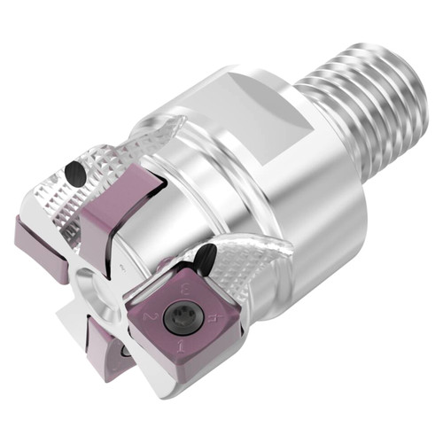 Seco Tools 10134800 | R217.88-01.50-20RE-12-4SAP M20 Thread Size x 38.10mm Diameter x 9.00mm Maximum Cutting Depth x 40.00mm Functional Length x -8 Degree Rake Angle Indexable Chamfer & Angle Face Mill