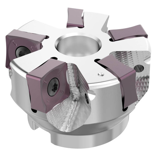 Seco Tools 10134810 | R220.88-0063-16-5SAP 63.00mm Diameter x 13.00mm Depth of Cut x 40.00mm Functional Length -9.5 Degree Rake Radial Angle Indexable Chamfer & Angle Face Mill