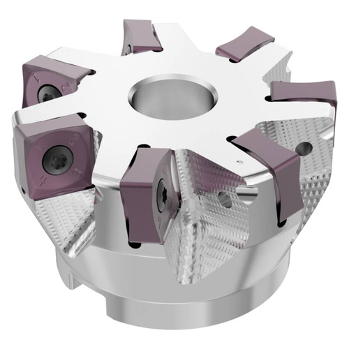 Seco Tools 10134820 | R220.88-03.00-16-7SAP 76.20mm Diameter x 13.50mm Depth of Cut x 50.00mm Functional Length -8 Degree Rake Radial Angle Indexable Chamfer & Angle Face Mill
