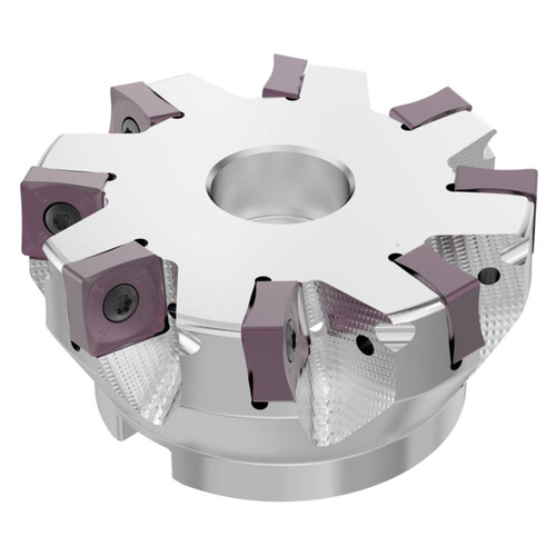 Seco Tools 10134821 | R220.88-04.00-16-8SAP 101.60mm Diameter x 13.00mm Depth of Cut x 50.00mm Functional Length -8 Degree Rake Radial Angle Indexable Chamfer & Angle Face Mill