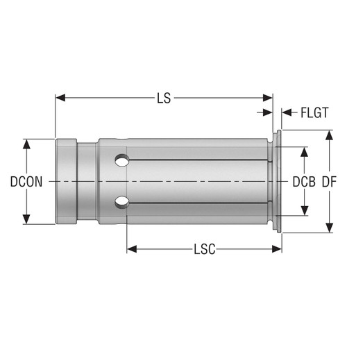 Seco Tools 10137415 | 05FHC2004L1 4.00mm Bore Diameter x 50.50mm Shank Length Hydraulic Chuck Sleeve